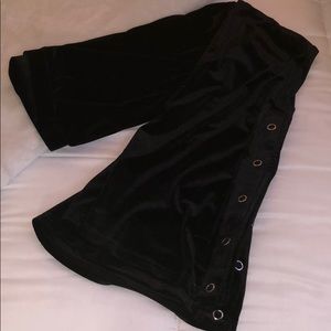 Black velvet flare pants- FOREVER21